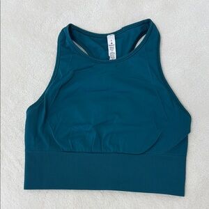 Excellent condition Lululemon High-neck Teal Racerback Sports Bra
